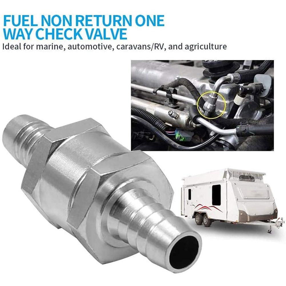 【Aluminium】One Way Valve Fuel/Katup Satu Arah Bahan Bakar/Fuel Katup Non Return/Motor Mobil Selang Non Return Check Valve