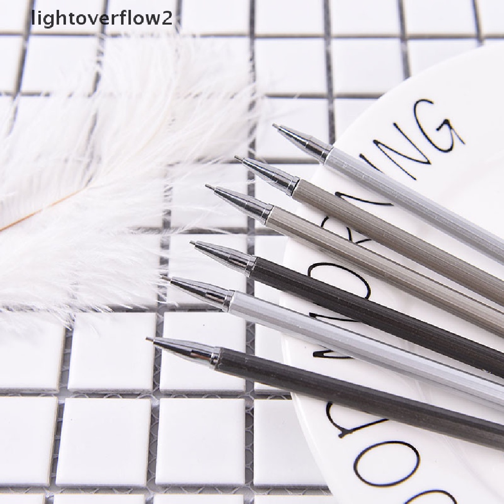 (lightoverflow2) Pensil Mekanik Otomatis 0.5 / 0.7mm Bahan Metal Untuk Menulis / Menggambar