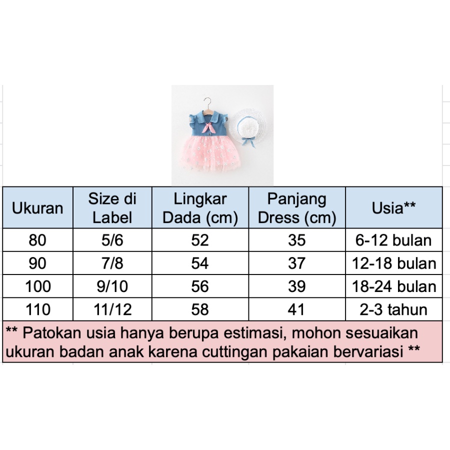 [eleypan.kids] Dress Anak BONUS TOPI IMPORT Quality Dress Summer Anak Terusan Tanpa Lengan Impor Dress Pantai Anak