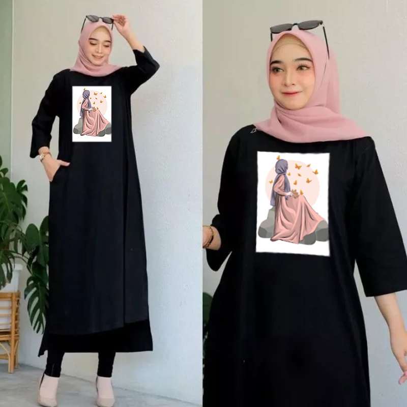 FF LONG TUNIK HIJAB COLABORATION TUNIK WANITA TERBARU LT 4