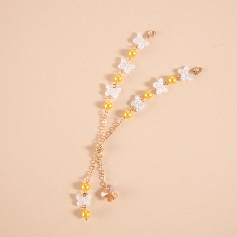 STRAP MASKER HIJAB / TALI MASKER HEADLOOP BUTTERFLY/ KONEKTOR HIJAB MOTIF KUPU KUPU PREMIUM KOREAN/ KALUNG MASKER HIJAB FASHION