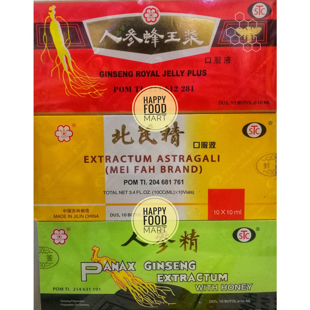 

[DISKON] MINUMAN KESEHATAN STC GINSENG ROYAL JELLY PLUS/MEI FAH EXTRACTUM ASTRAGALI/PANAX GINSENG EXTRACTUM WITH HONEY/GINGSENG/BEI QI QING