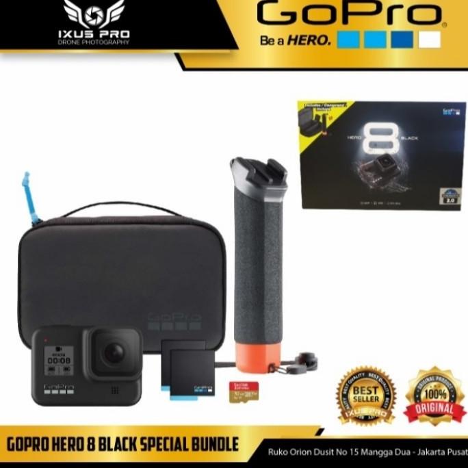 [ Promo ] Gopro Hero 8 Black Bundle-Gopro Hero 8 Special Bundle/ Kamera Helm - Drone Kamera Dan Akse