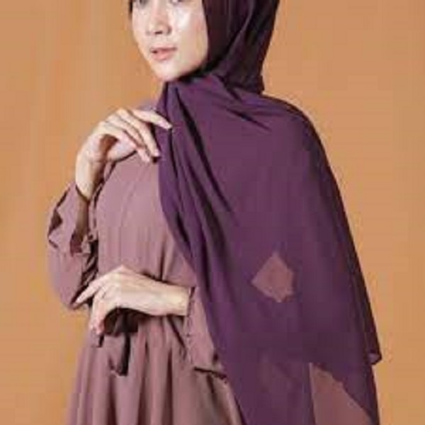 Jilbab Pashmina ceruty // Pashmina Premium Babydoll Dark Purple Soft bahan tidak panas mudah dibentu