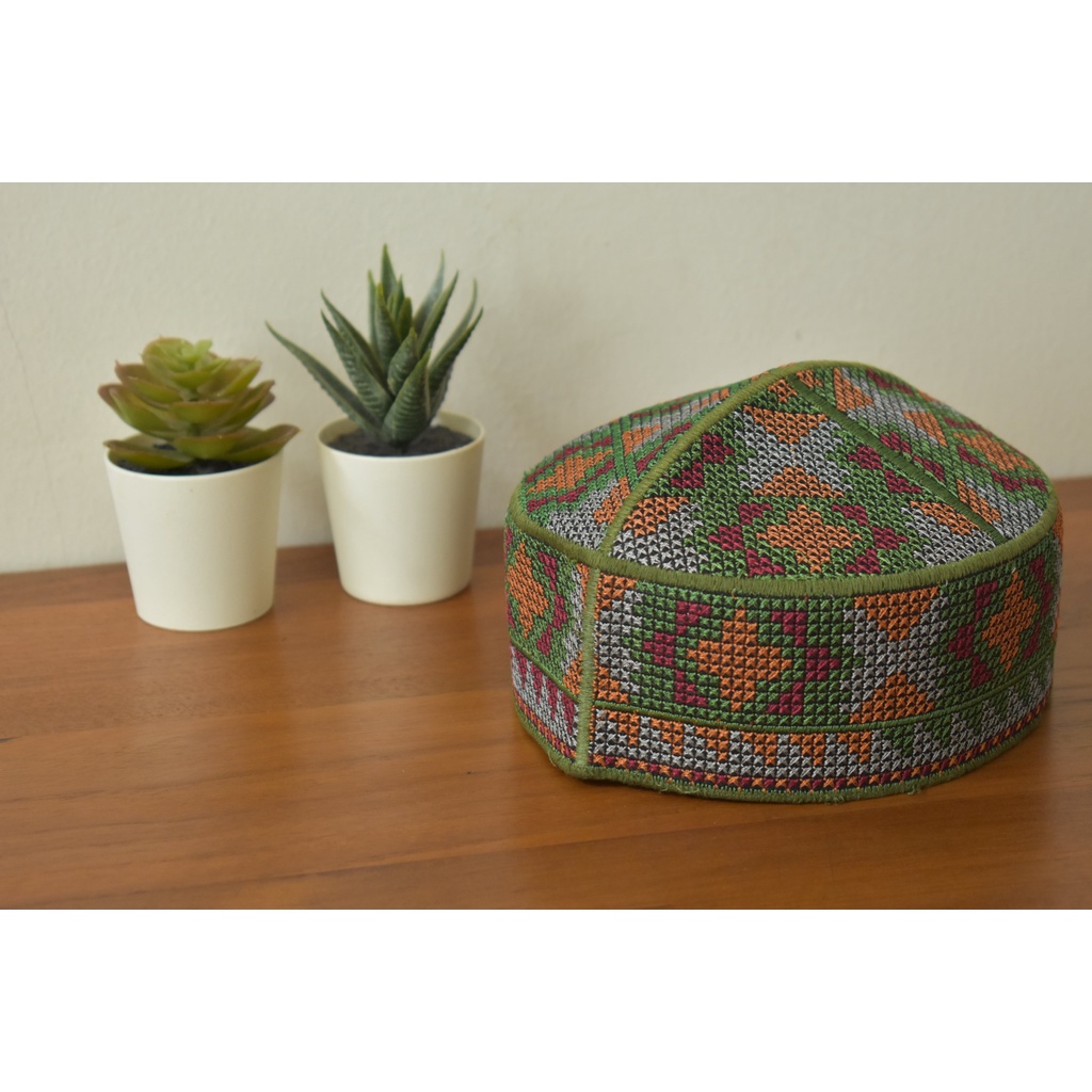 Peci ori pakistan bordir ukuran 9