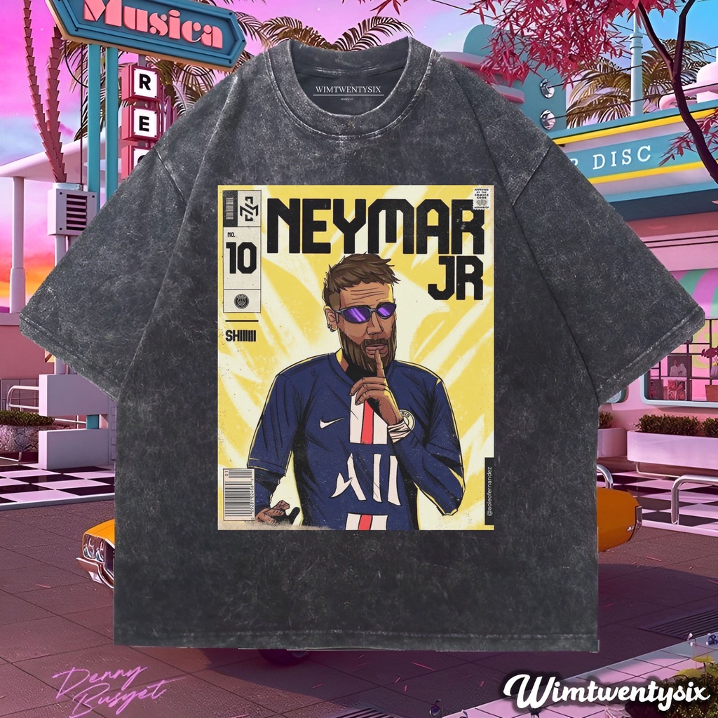 t-shirt oversized | kaos oversize | washing | kaos fifa neymar Jr vintage style