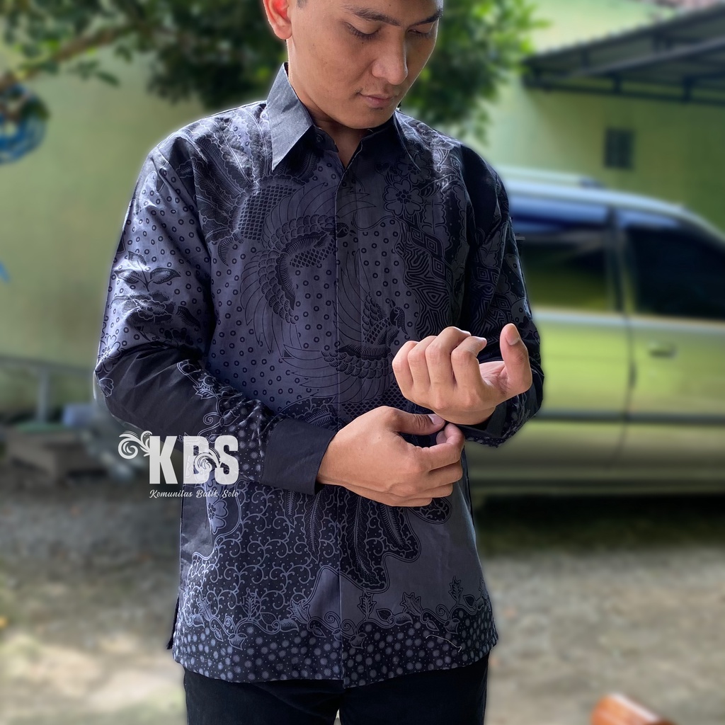 Kemeja Outer Pria Batik Abdi Sukma Lengan Panjang Katun Halus Inner Furing