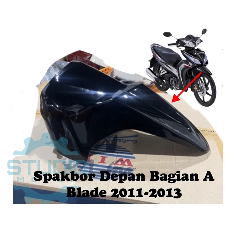 Spakbor Depan Blade New 2011 2012 2013 / Slebor Spakbor Front Fender Depan Bagian A Warna Hitam Blade Body Besar