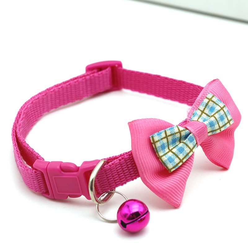 Ikatan Simpul Kucing Kerah Dengan Lonceng Kalung Gesper Adjustable Anjing Kecil Anjing Anjing Kitten Collars Pet Accessor