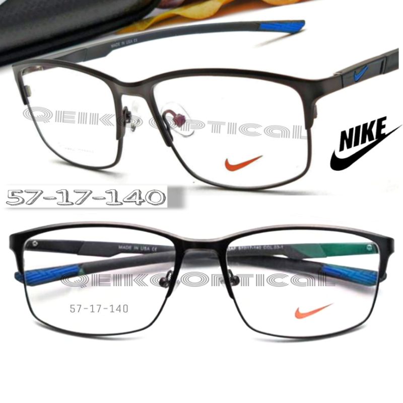 Kacamata Frame Titanium Pria Nike NK7793s57 Col.03-1 BLK/B Model Elegan Sporty