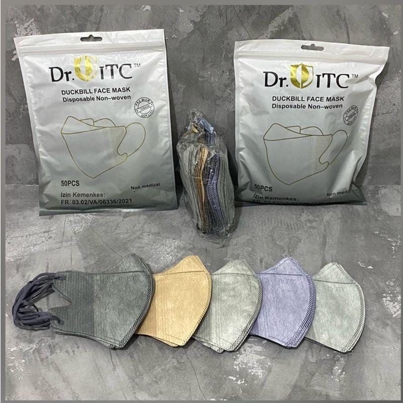 MASKER DUCKBILL WARNA MATCHA 50 PCS / DUCKBILL DR ITC MATCHA / MASKER MURAH 50 PCS / MASKER DUCKBILL GARIS WARNA WARNI / GRADATION SERIES