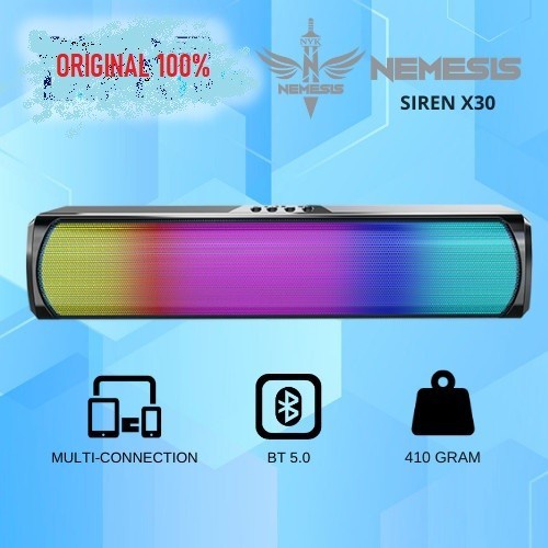 Speaker NYK X30 / X-30 Siren RGB Bluetooth Gaming Soundbar