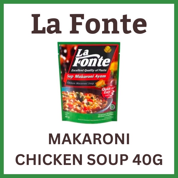 La Fonte Makaroni Rasa Sup Ayam 40gram Macaroni Chicken Soup sup