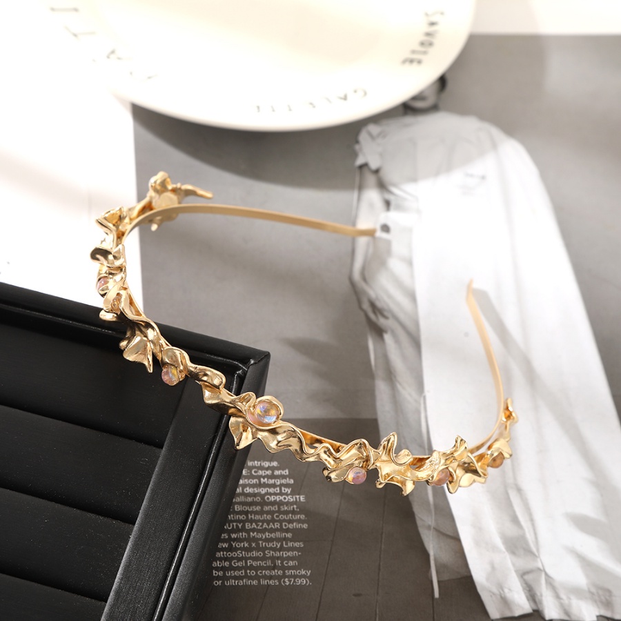 Headband Bahan Alloy Aksen Mutiara Dan Berlian Imitasi Gaya Korea Untuk Wanita