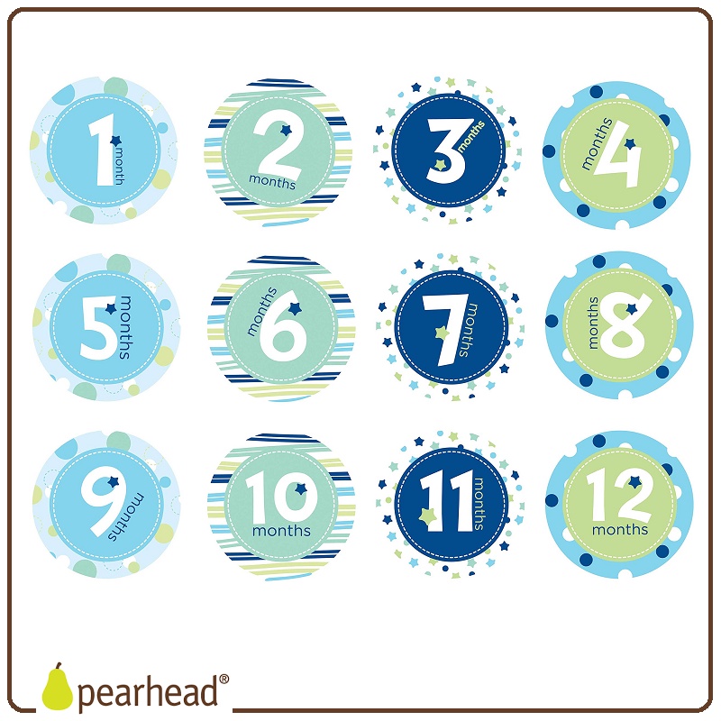 Pearhead Baby Milestone Stickers