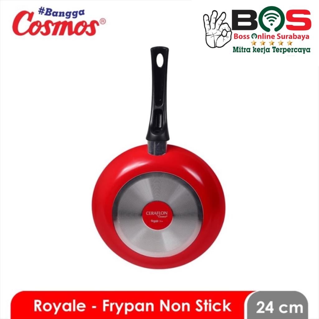 Frypan Cosmos Wajan Penggorengan Anti Lengket 24 CM CFP 24 R Wajan Cosmos