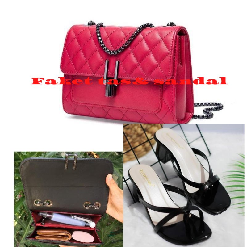 [[ free dus box]]] paket tas dan sandal wanita terbaru