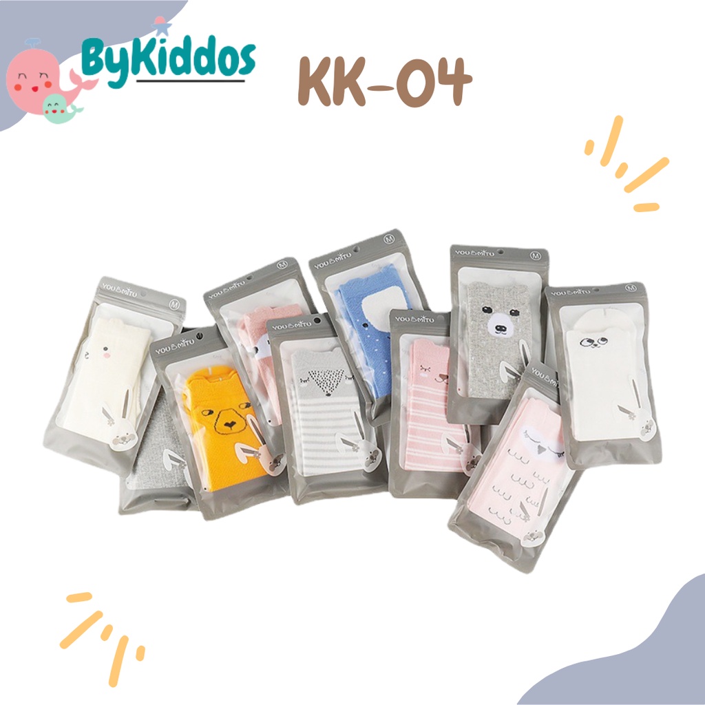 ByKiddos - Kaos Kaki Bayi Korea Panjang  / Kaos Kaki Bayi Korea  Import / Kaos Kaki Bayi Perempuan Laki Laki/ Kaos Kaki Anak Karakter Lucu Anti Slip