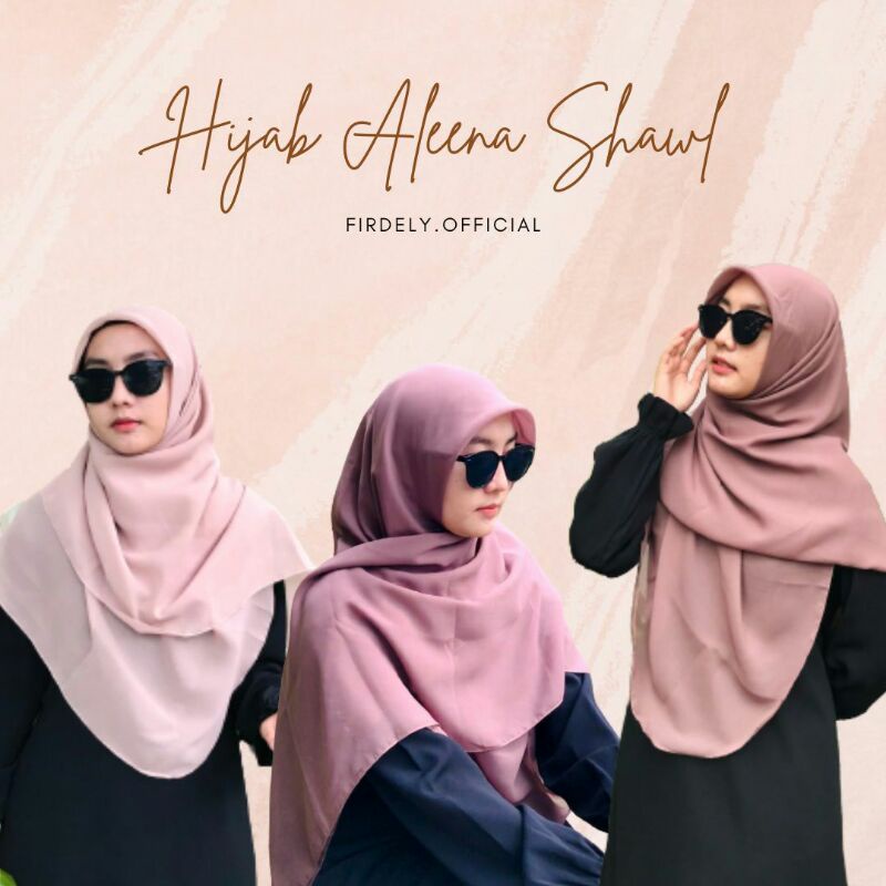 HIJAB ALEENA SHAWL || HIJAB SEGIEMPAT OVAL 130x130 cm || HIJAB SYAR'I CURVE MALAYSIA