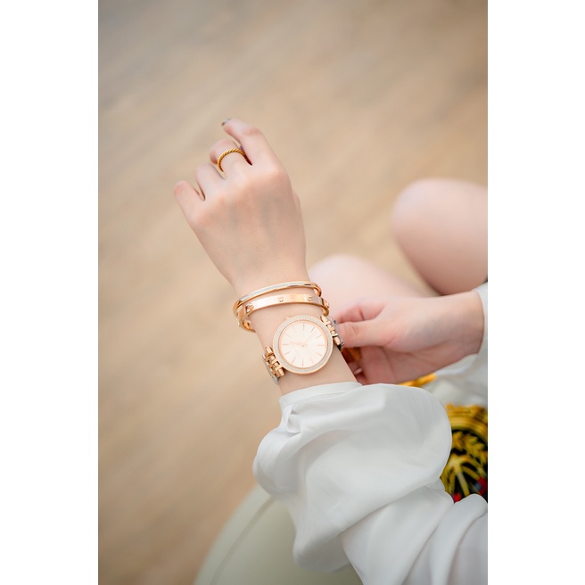 Michael Kors MK3192 Darci Rose Gold with Bangle Watch - Rosegold [100% Original]