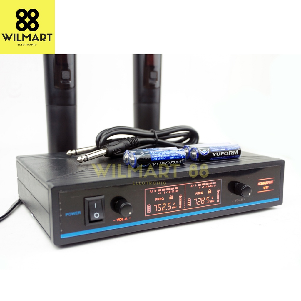 Microphone Wireless Receiver UT-7 UHF | SUARA EMPUK Mic Nirkabel UT7 / Microphone UT7/ Mic UT-7 / Mic Ut- 7 UHF | Receiver