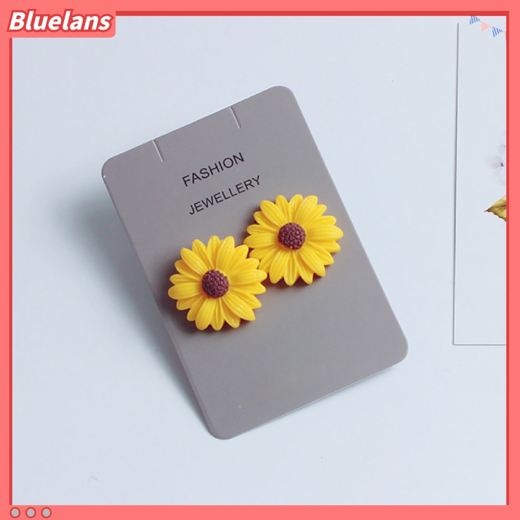 Bluelans Anting Tusuk Bentuk Bunga Matahari Bahan Plastik Untuk Wanita Sun Flower