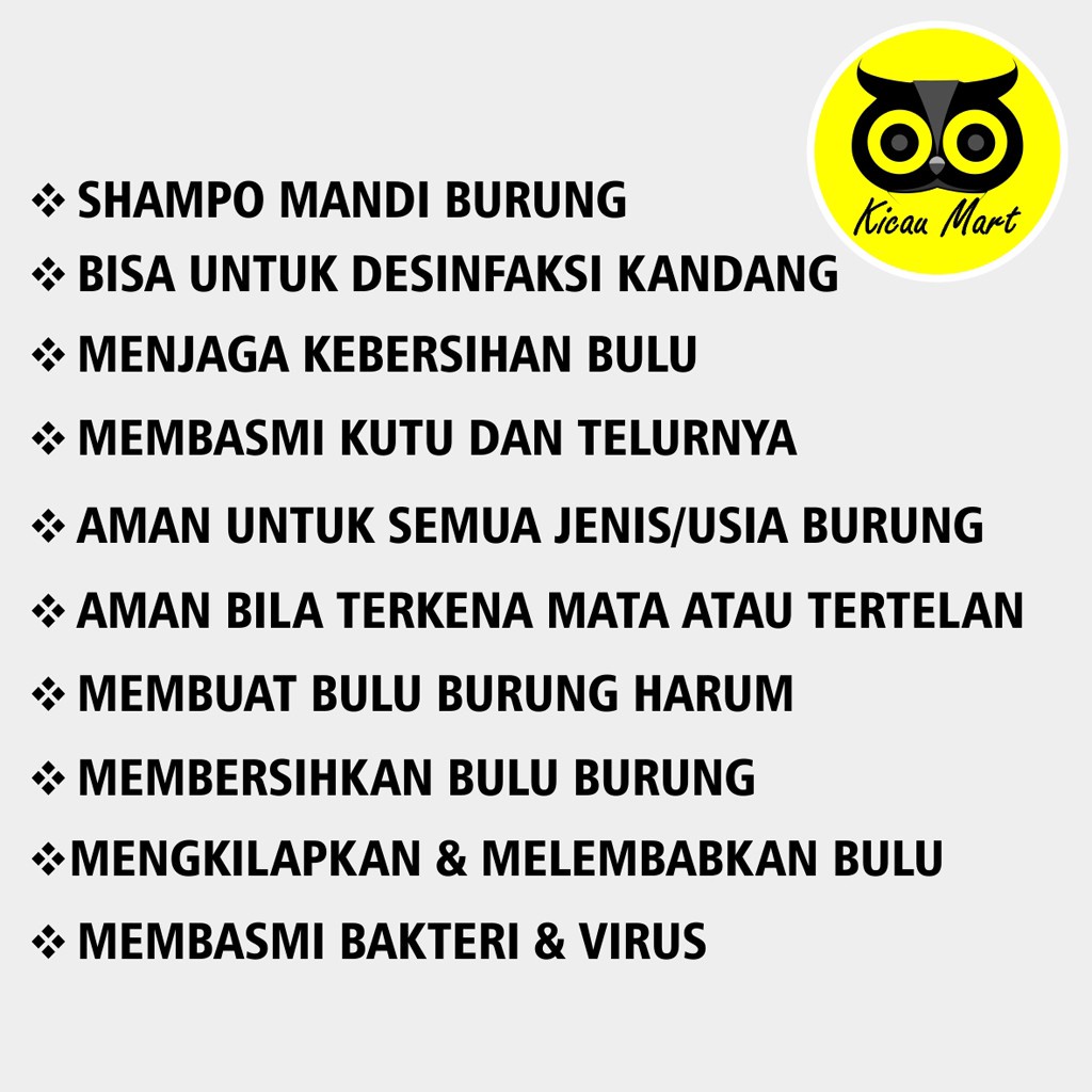 BIOVET VITAREST SHAMPO SAMPO BURUNG MERPATI DESINFEKSI SANGKAR DESINFEKTAN KANDANG OBAT KUTUAN SHMBIO