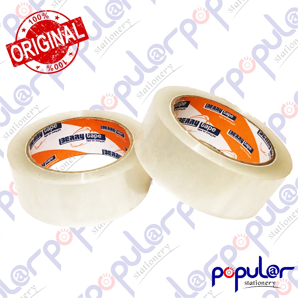 

Lakban Bening / Transparent Berry Tebal | 36 MM ( 1.5 Inch ) x 90 Yard ( 80 Meter )