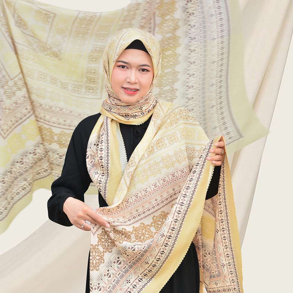 Hijab Jumbo | Kerudung Segi Empat Motif | Jilbab Syar'i Gulmira Series