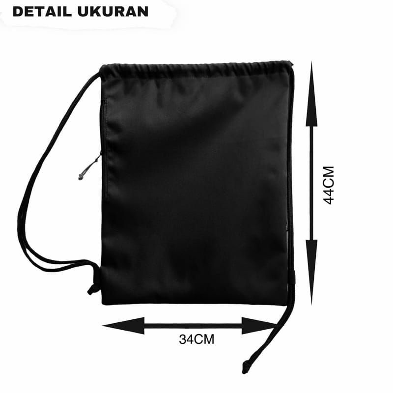 Tas Serut pria string bag polos selempang olahraga bahan Taslan | Tas pria ransel sablon ruber jepang | tas wanita polos waterproof