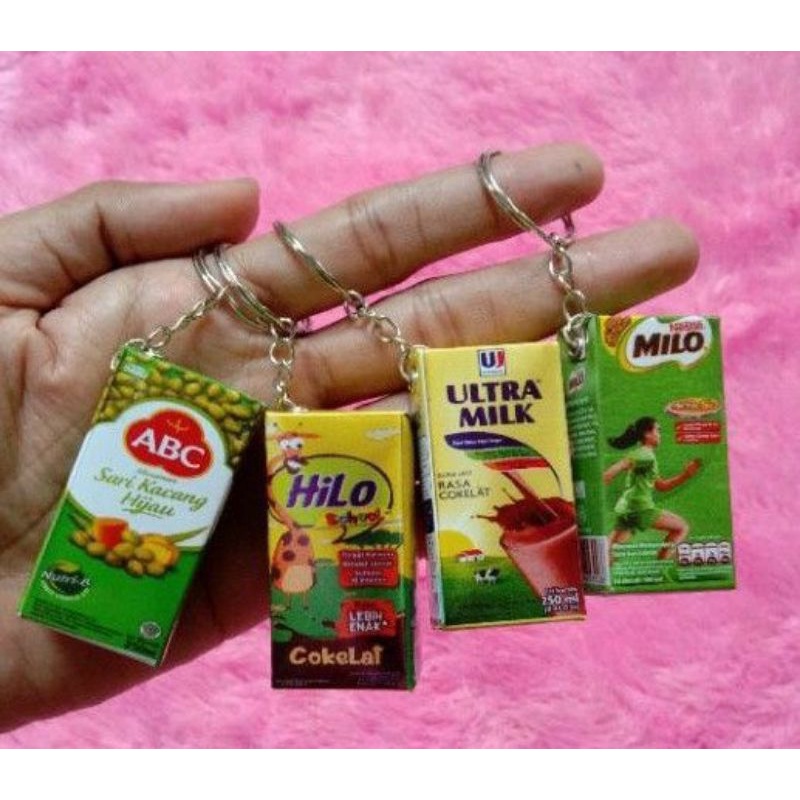 Gantungan Kunci Miniatur Replika Snack Minuman Makanan