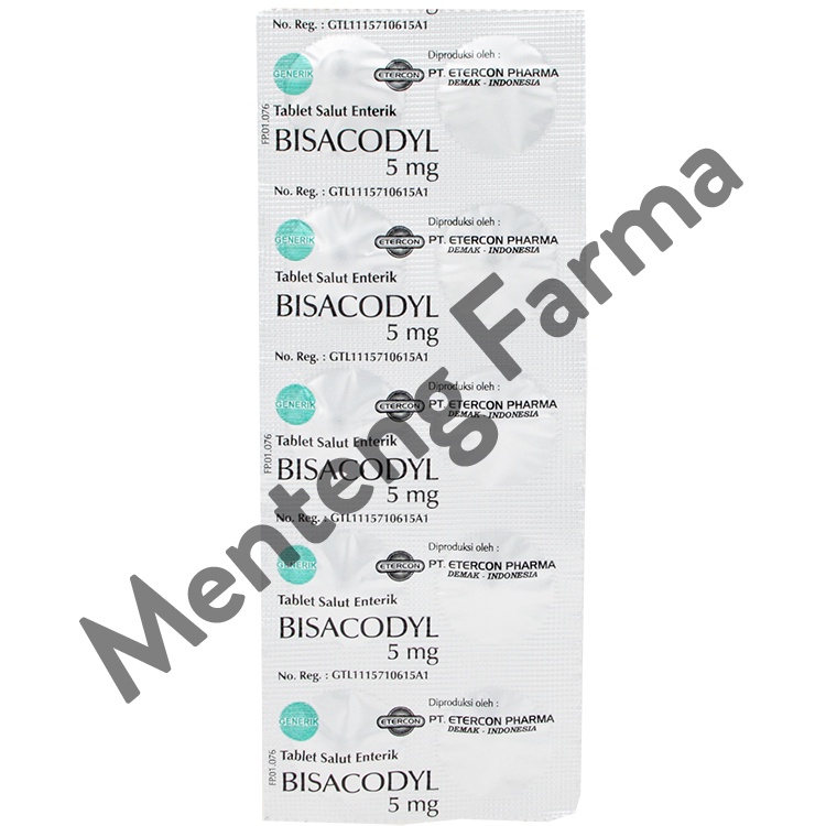 Bisacodyl 5 Mg 10 Tablet - Obat Pencahar Sembelit Konstipasi