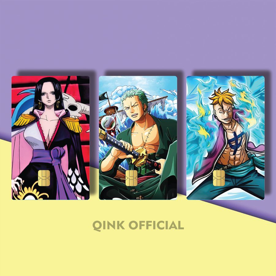 21-40 STICKER KARTU CUSTOM ANIME ONE PIECE VTFDX/GBRS3/ STIKER KTP CUSTOM ANIME ONE PIECE RED / STIK