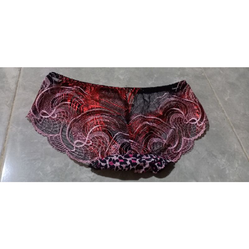 14 aneka macam model Celana dalam thongs g string wanita motif leopard macan tutul semi transparant model tali dan non tali cewe wanita