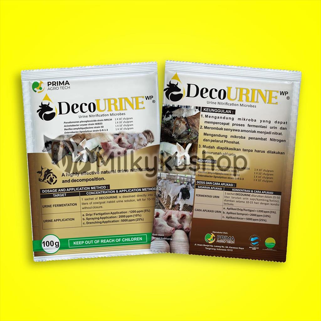 DECOURINE 100 GRAM PER SACHET PUPUK DECOMPOSER URINE TERNAK