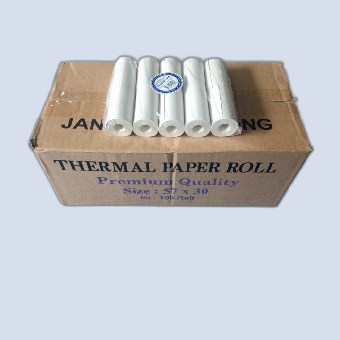 

Kertas Thermal Kertas Printer Termal Polos 57 X 30 Isi 100 Pcs