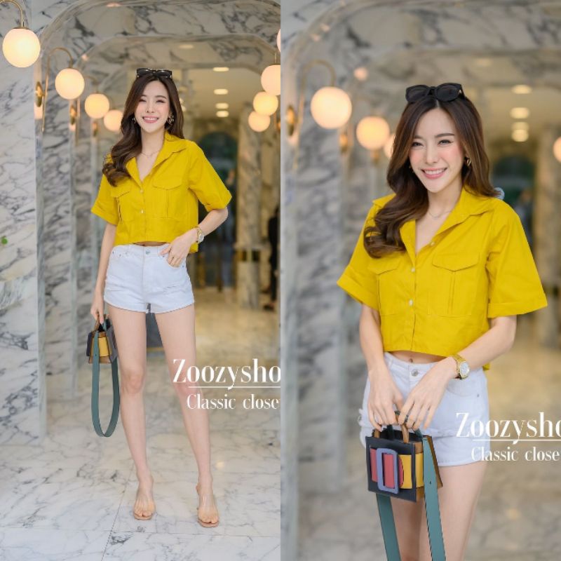 KEMEJA ZOOZY CROP ORIGINAL IMPORT BANGKOK CODE 42