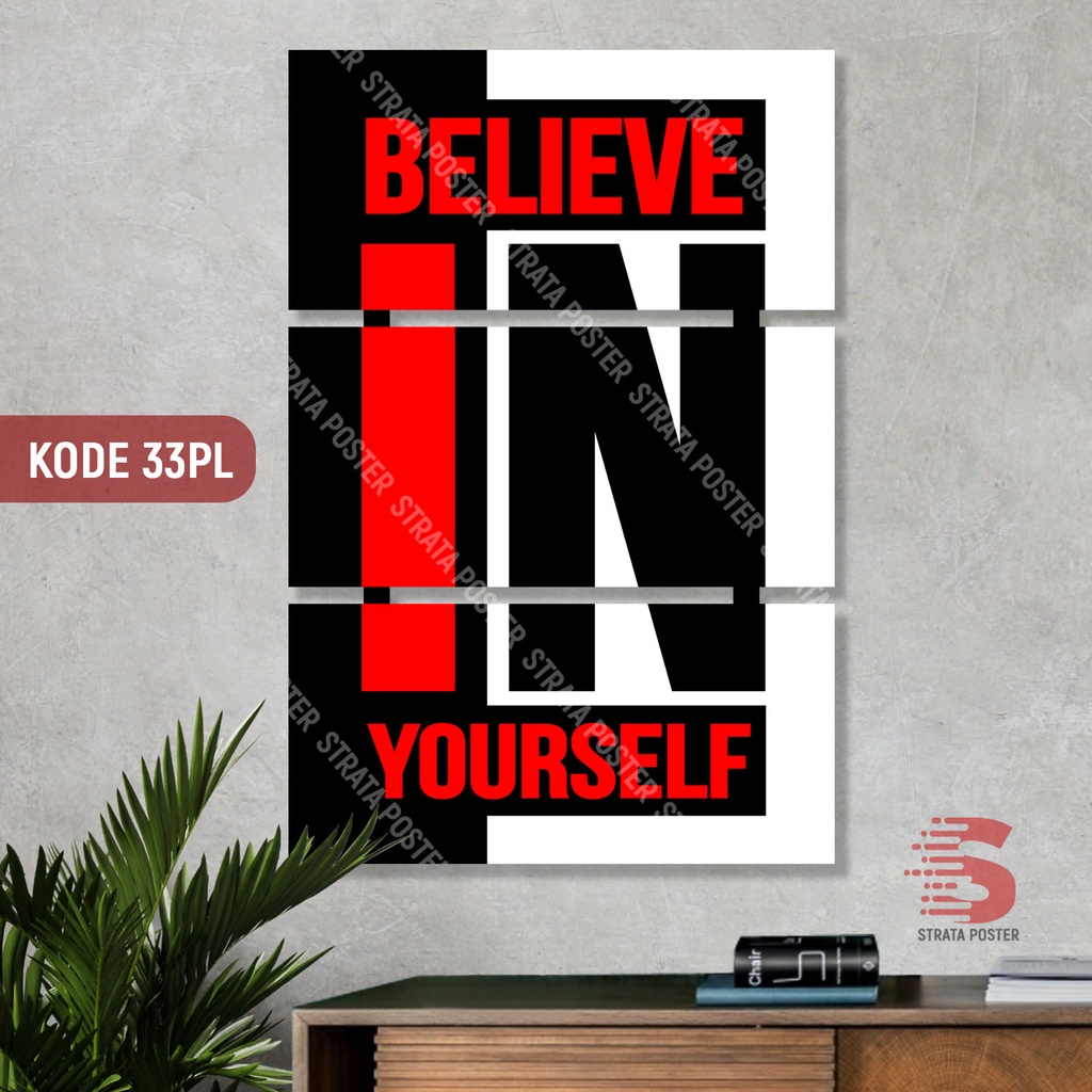 Poster motivasi Hiasan dinding quotes Dekorasi ruangan Wall decor Poster puzzle