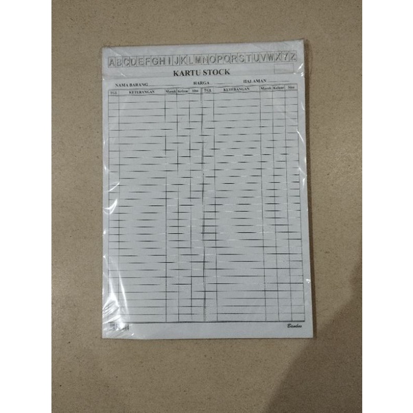 

(Per Pack) Kartu Stock A5/Ukuran Kwarto