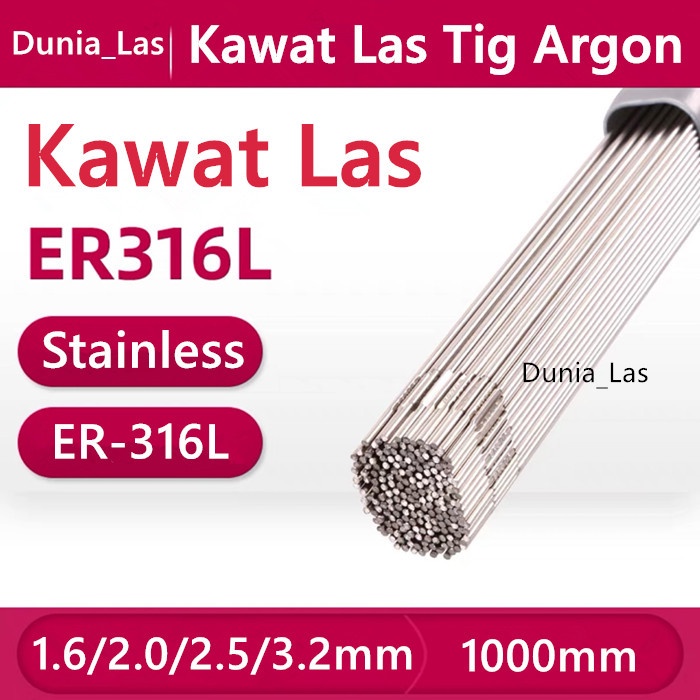 5kg Kawat Las Tig Argon Steel ER 316L Stainless 1.6mm 2.0mm 2.5mm 3.2mm Filler Rod