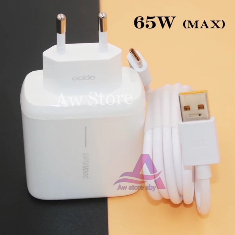 FLASH CHARGER OPPO SUPER VOOC 65WATT CABLE TYPE C OPPO A54/A74/A76/A96/RENO 4/4F/RENO 5/5F/RENO 6/RENO 7/ 65W ORI