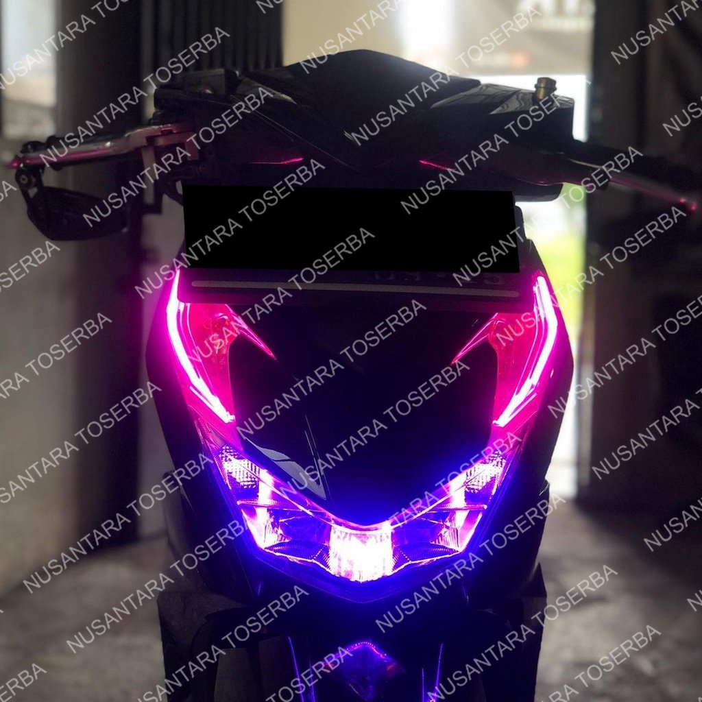 Paket Lampu Alis beat Bonus Devil Eyes Siap Pakai LAMPU ALIS DRL LED BEAT BEAT LAMPU ALIS MOTOR BEAT