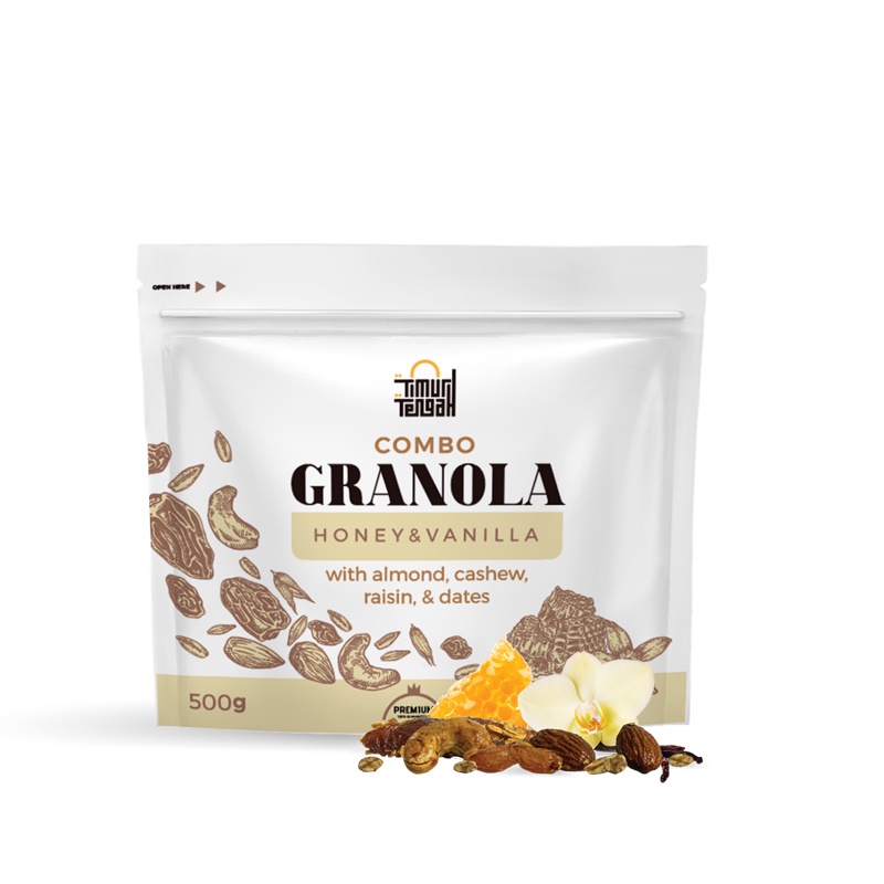 Granola Vanilla 500 gr Premium Timur Tengah Sereal Makanan Sehat High Quality