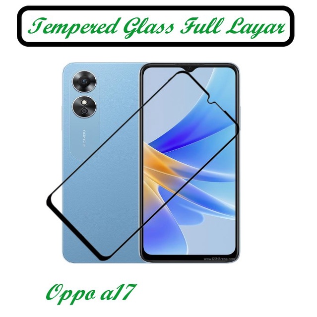 Tempered Glass Full Layar Jernih Sceen Protector Oppo a17 Oppo a17k Pelindung Layar Handphone atau a