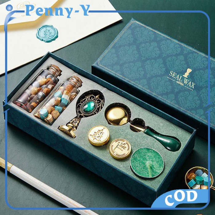 

Limited Retro Seal Wax Set/Sealing Wax Stamp Kit/Stempel Lilin Set Promo