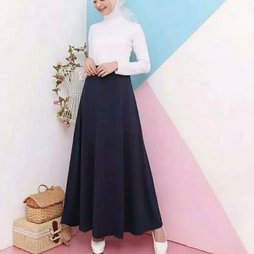 Harga Termuraah Rok JERSEY Payung Polos Panjang Jumbo Dewasa