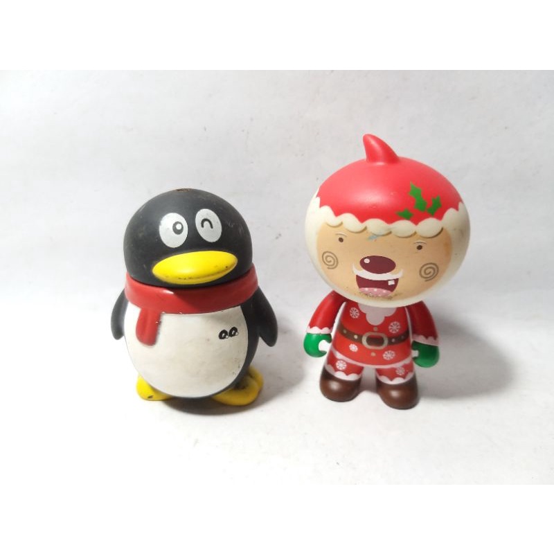 Maskot Tencent Qq China Chinese Chat No Icq Christmas Xmas Taobao Natal Mascot Figure Figurine Rare 