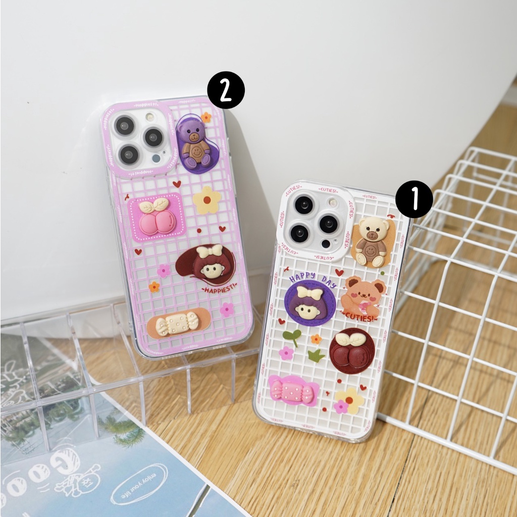 (3D7) Softcase Macaron Timbul 3D For All Type Xiaomi R.9T - Poco X3 - R 4a - R 5a - R 9c - R note 10