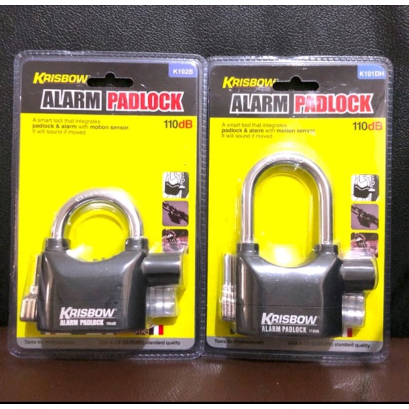 Krisbow gembok alarm anti maling sensor getar asli krisbow