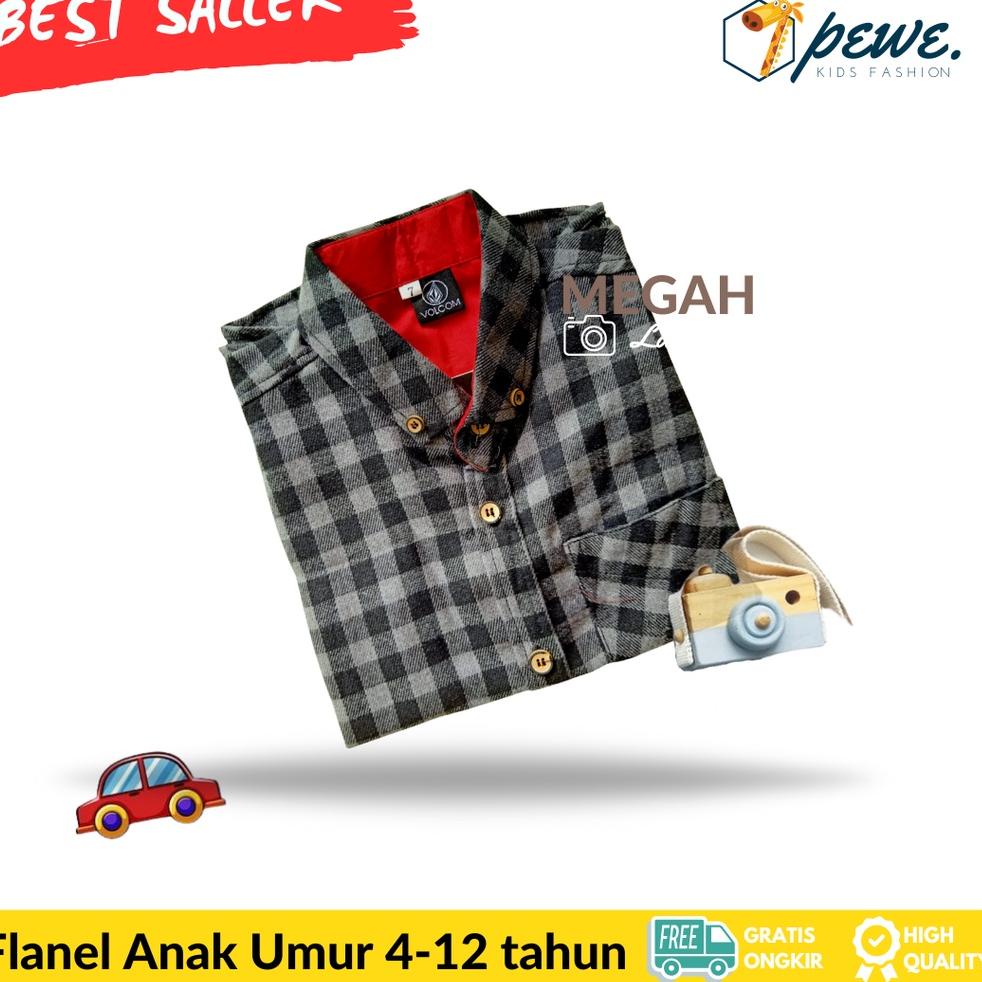 {NJK.22Oc22ᴬ} Kemeja Flanel Lengan Pendek Unisex - kemeja kotak anak hitam putih / kemeja flanel ana